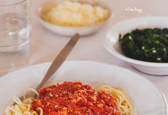 Bolognai spagetti (vegán)